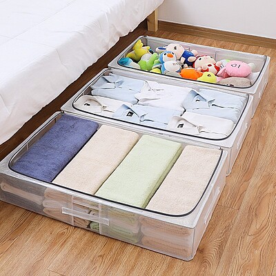 RANGEMENT SOUS LIT TRANSPARENT